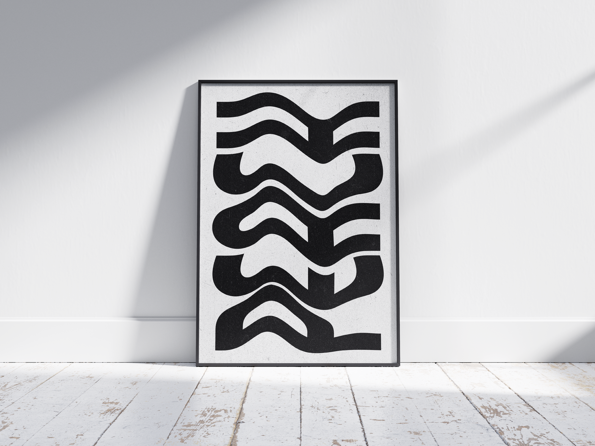 Vibrant abstract wavy peach poster featuring a colorful fruit illustration combined with a dynamic wavy pattern, printed on semi-gloss paper. Perfect wall art for kitchens, dining areas, or modern interiors with a cheerful and artistic aesthetic.