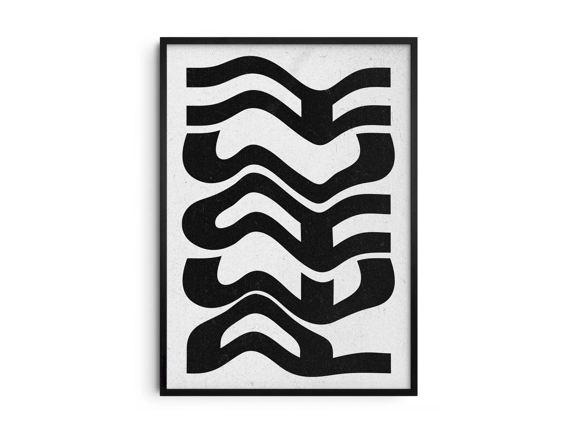 Vibrant abstract wavy peach poster featuring a colorful fruit illustration combined with a dynamic wavy pattern, printed on semi-gloss paper. Perfect wall art for kitchens, dining areas, or modern interiors with a cheerful and artistic aesthetic.