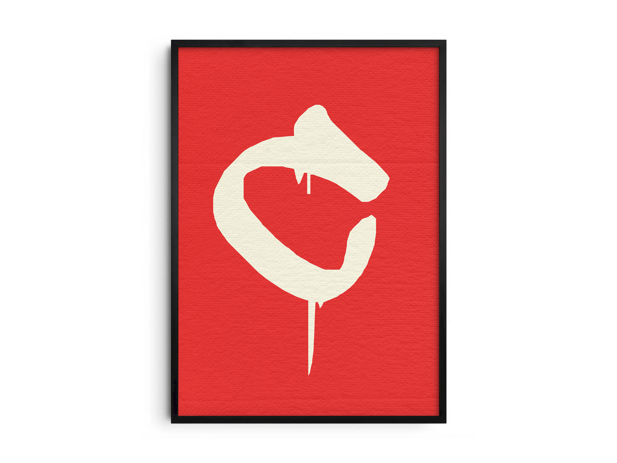 Edgy and dynamic graffiti style alphabet letter C poster, featuring a dripping off-white 'C' on a brick-red background. Perfect urban wall art for lofts, creative studios, or spaces with a bold, contemporary street art aesthetic.