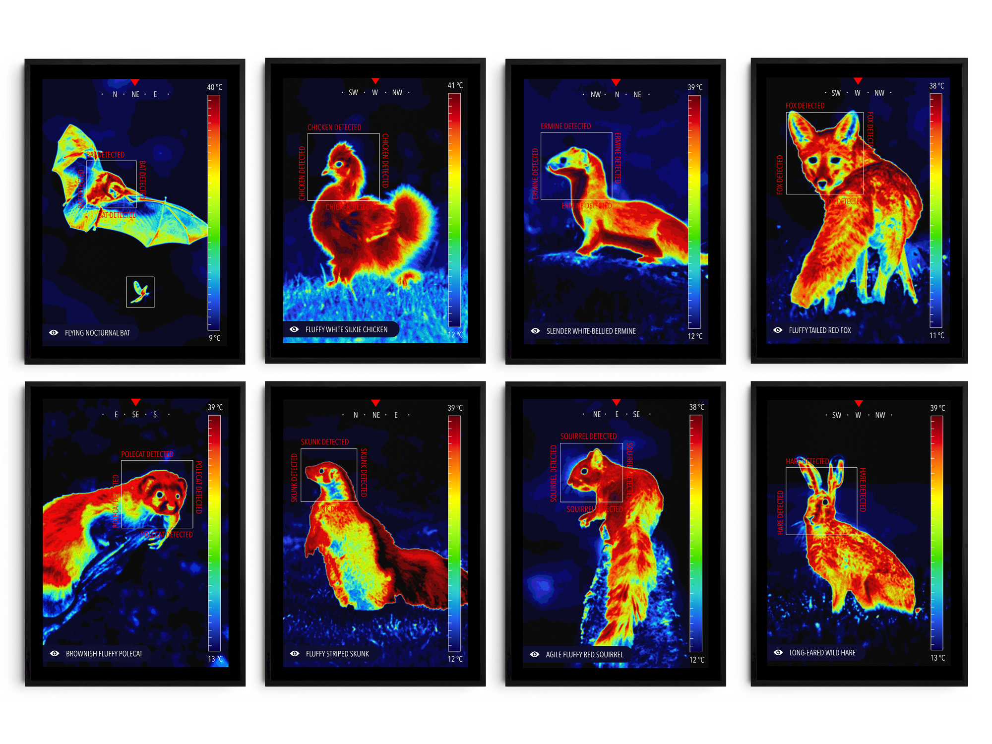 Elevate your space with AmbersCreations' Infrared Animal Collection. This art set transforms any wall, revealing nature's unseen energy with stunning thermal prints of wildlife. A modern way to add personality and enduring beauty to your home.