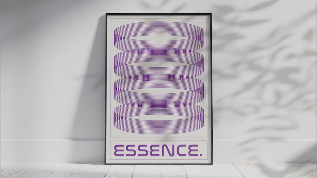 Elevate your space with AmbersCreations's Essence Collection. This three-piece modern art set transforms any wall, revealing structural, geometric rhythm with stunning purple line-art prints. A sophisticated way to add personality and enduring, minimalist beauty to your home, centered on the idea of 'Less noise, more meaning'.